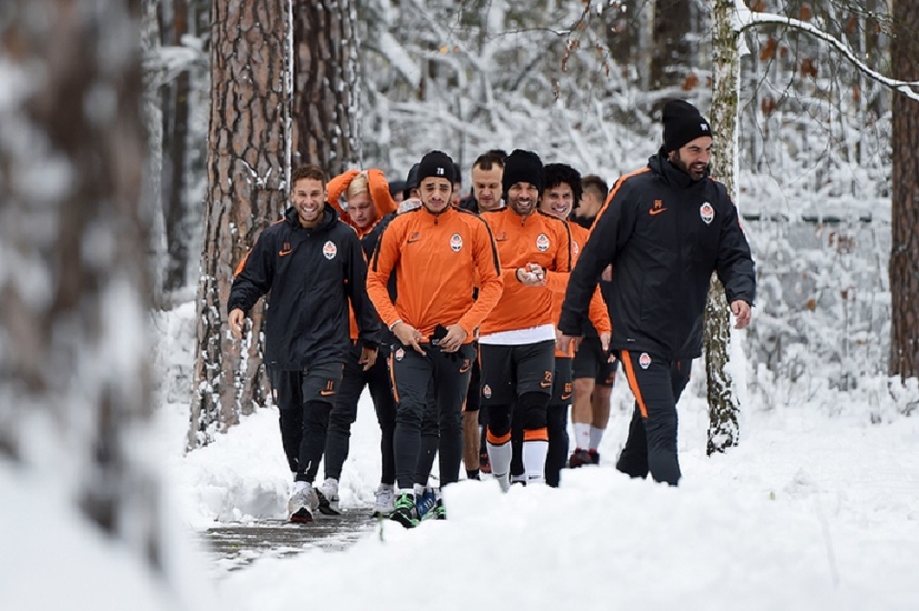 Не вся команда рада сугробам и ноябрьскому снегу
Фото: shakhtar.com